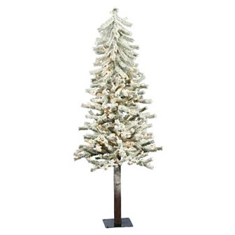 Vickerman 4-ft. Clear Pre-Lit Flocked Alpine Artificial Christmas Tree