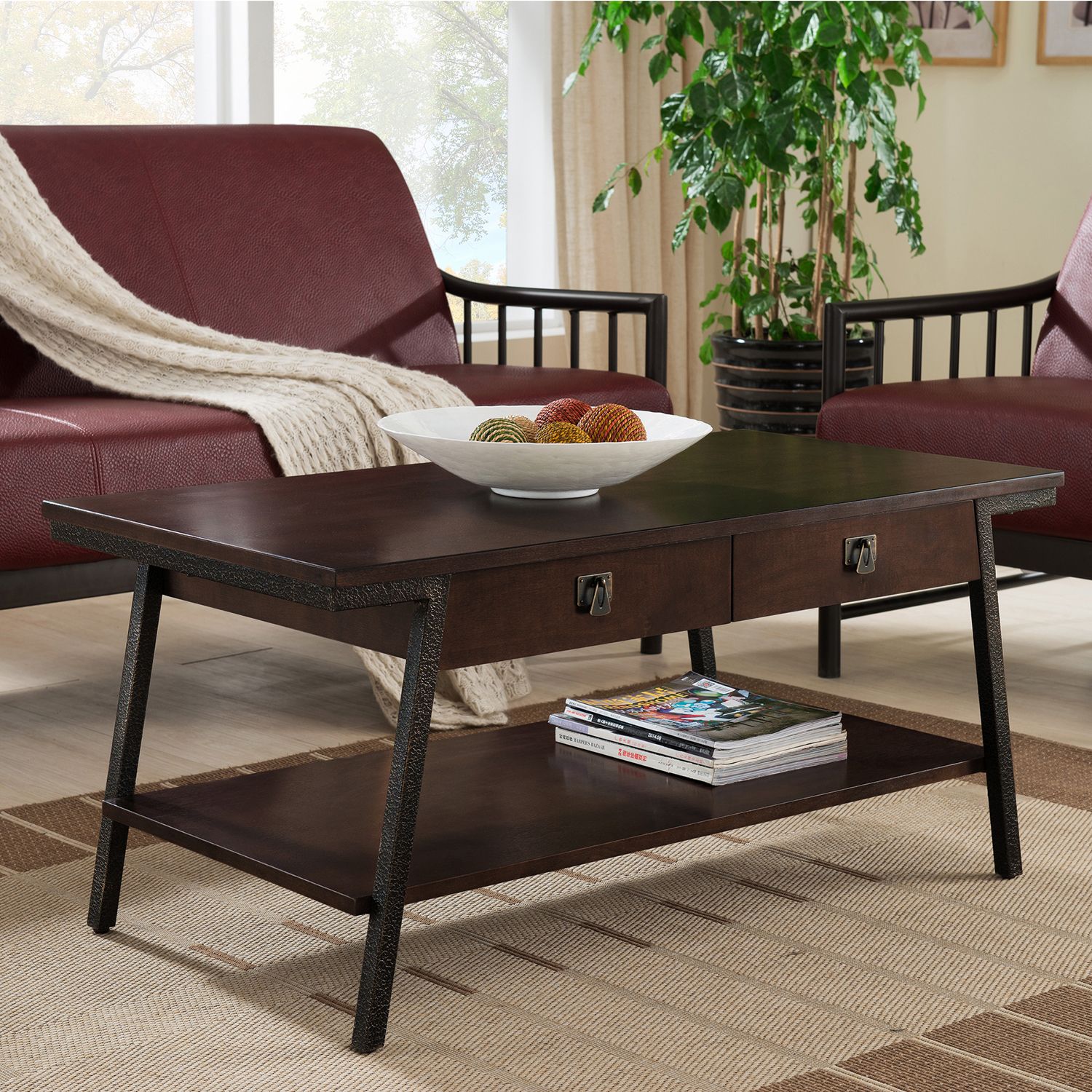 Image for Leick Furniture 2-Drawer Walnut Finish Coffee Table at Kohl's.