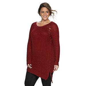 Plus Size Rock & Republic庐 Asymmetrical Tunic Sweater