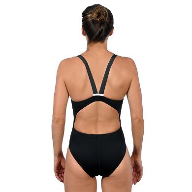 Women's Dolfin Ocean Panel High Performance Colorblock One-Piece Swimsuit 