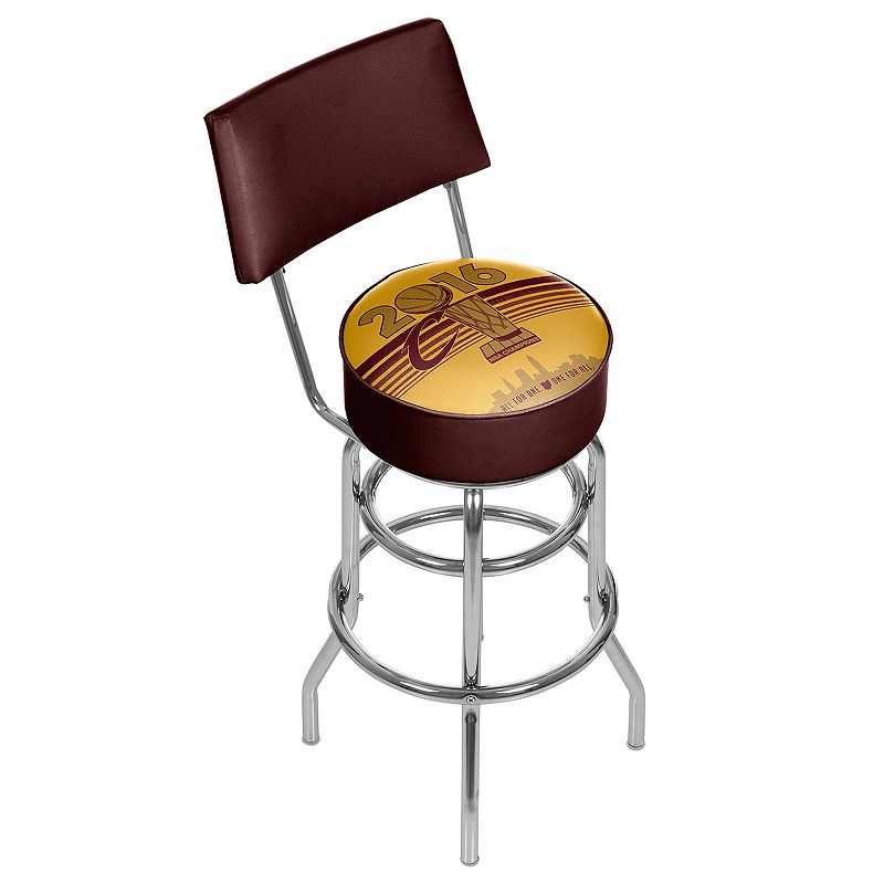 Cleveland Cavaliers 2016 NBA Champions Padded Swivel Bar Stool with Back, R