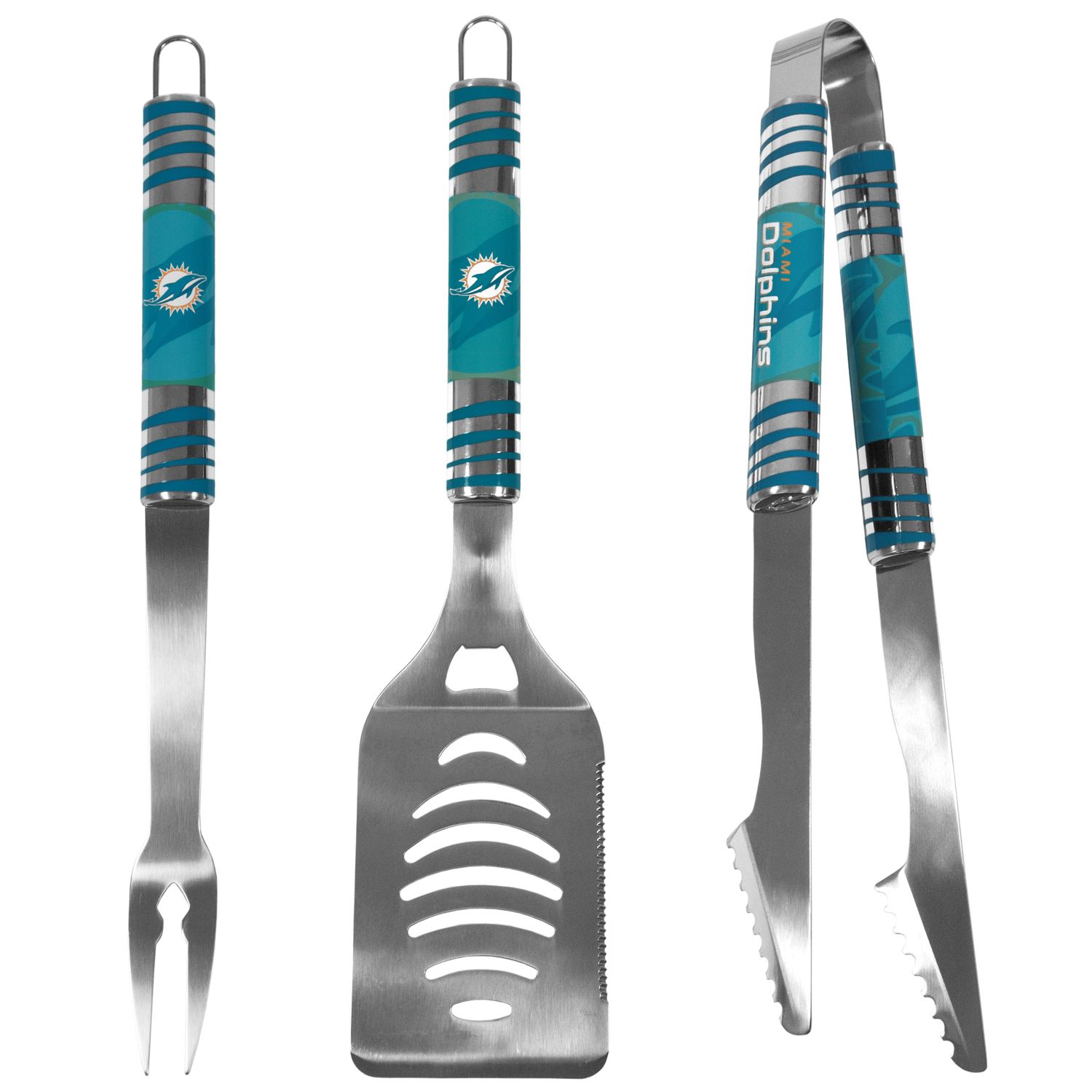 Picnic Time Miami Dolphins BBQ Apron with Tools & Bottle Opener Set