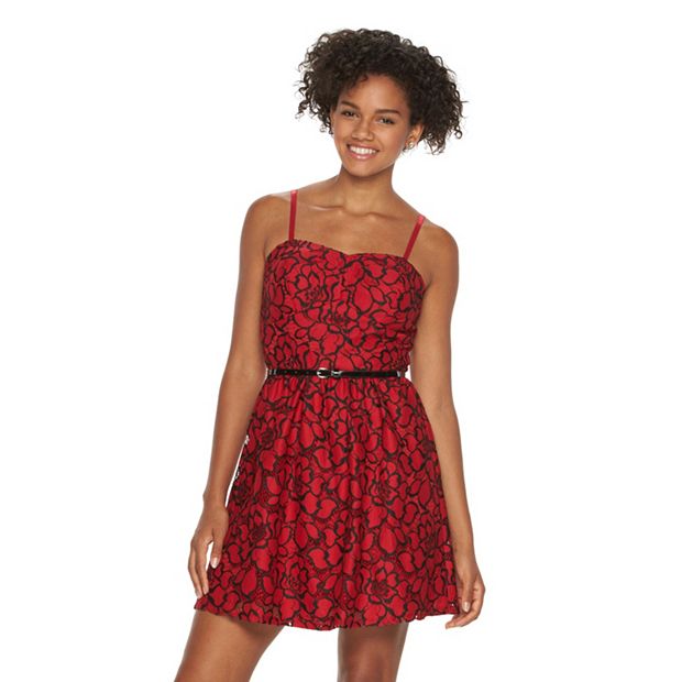 Floral lace skater outlet dress