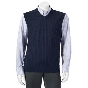 Men's Dockers Classic-Fit Cable-Knit Sweater Vest