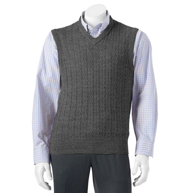 Men s Dockers Classic Fit Cable Knit Sweater Vest