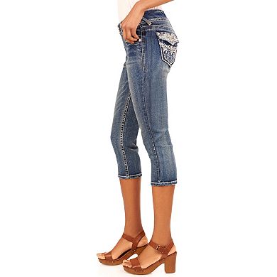 Juniors' WallFlower Luscious Curvy Petal Bling Capri Jeans
