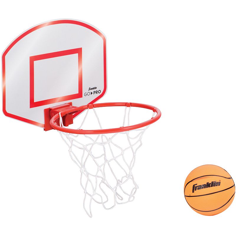 Franklin Sports Go-Pro Basketball Hoop Set, Red