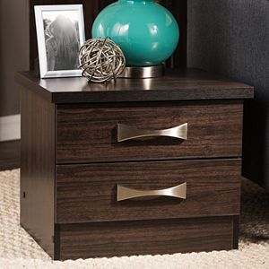 Baxton Studio Colburn 2-Drawer Nightstand