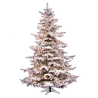 Vickerman 6.5-ft. Pre-Lit Flocked Sierra Artificial Christmas Tree