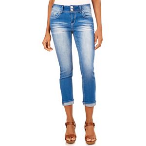 Juniors' Wallflower Luscious Curvy Bling Capri Jeans