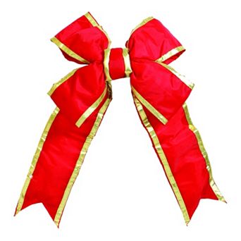 Vickerman 18 in Red & Gold Finish Decorative Bow