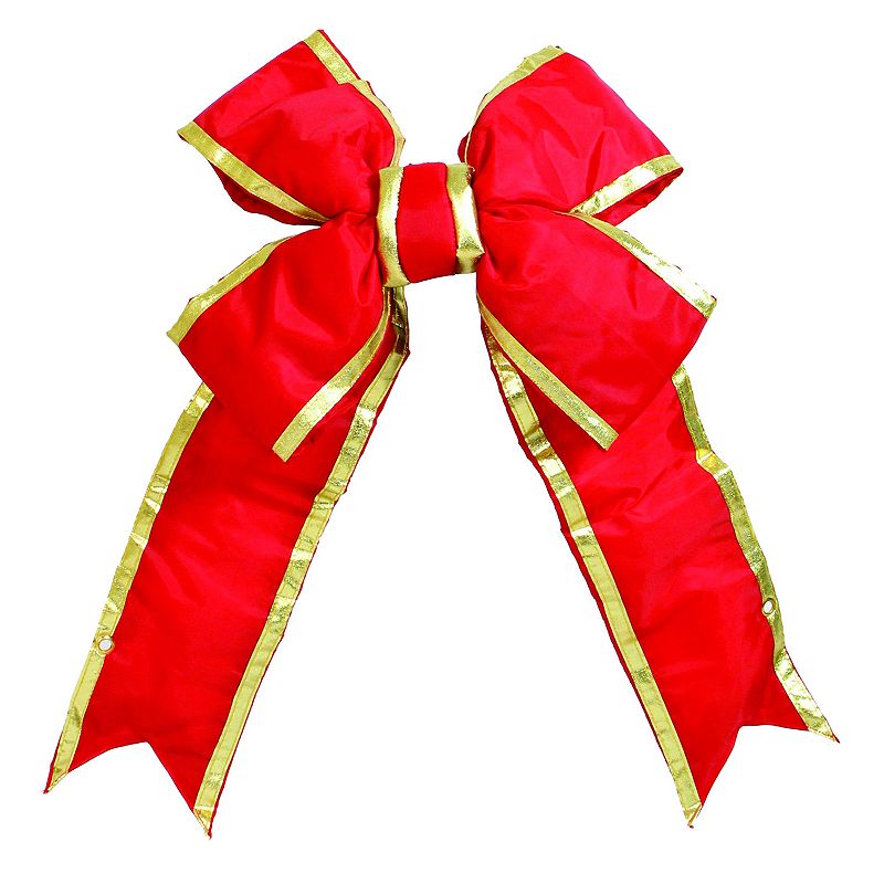 39577415 Vickerman 24-in. Red & Gold Finish Decorative Bow sku 39577415