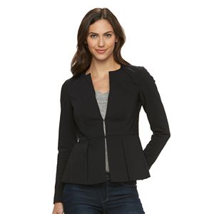 Plus Size Apt. 9® Torie Collarless Peplum Jacket