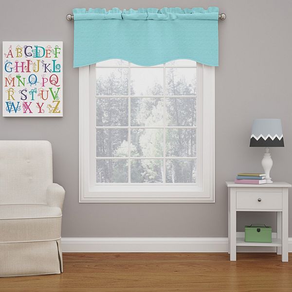 eclipse Kids Kendall Blackout Wave 1-Panel Window Valance - Pool