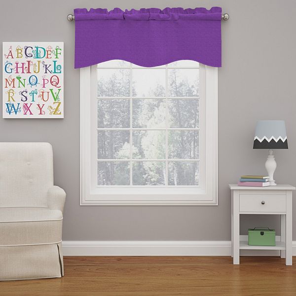 eclipse Kids Kendall Blackout Wave 1-Panel Window Valance - Purple