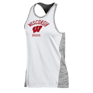 Women's Under Armour Wisconsin Badgers Space Tech Tank Top