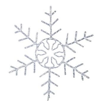 Vickerman 36 in Pure White LED Forked Snowflake Wall Decor