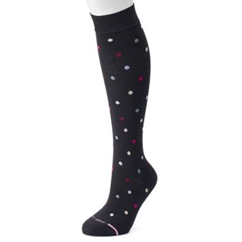 Dr. Motion Dotted Compression Knee-High Socks