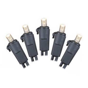 Vickerman 100 Light Wide Angle Warm White LED Christmas Lights with Black Wire