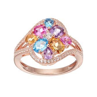 Sterling Silver Gemstone Oval Ring