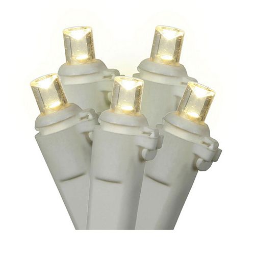 Vickerman 70 Light Warm White Wide Angle LED Icicle Christmas Lights