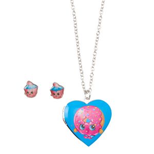 Girls Shopkins 2-pk. Cupcake Chic & D'Lish Donut Locket Necklace & Earrings Set