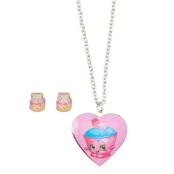 Shopkins Little Girls'  Necklace Earring Matching Jewelry Set Great Gift! 