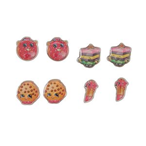 Girls Shopkins 2-pk. 4-Pair Stud Earring Set