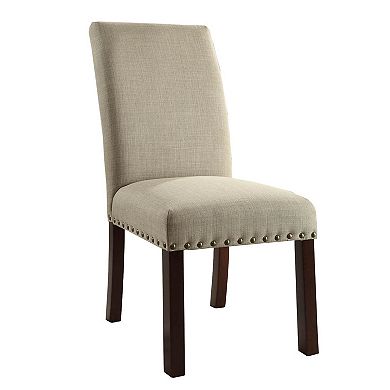 HomePop Nailhead Parsons Dining Chair 2-piece Set