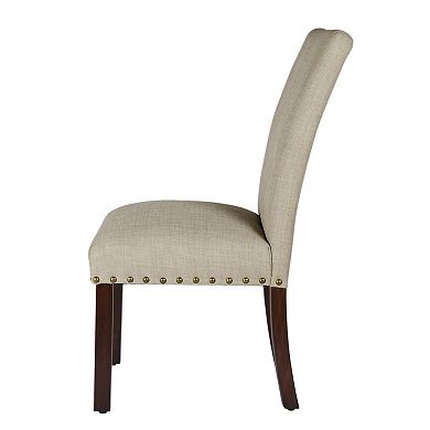 HomePop Nailhead Parsons Dining Chair 2-piece Set
