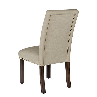 HomePop Nailhead Parsons Dining Chair 2-piece Set