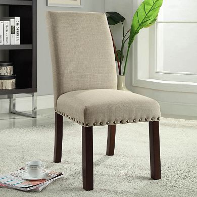 HomePop Nailhead Parsons Dining Chair 2-piece Set