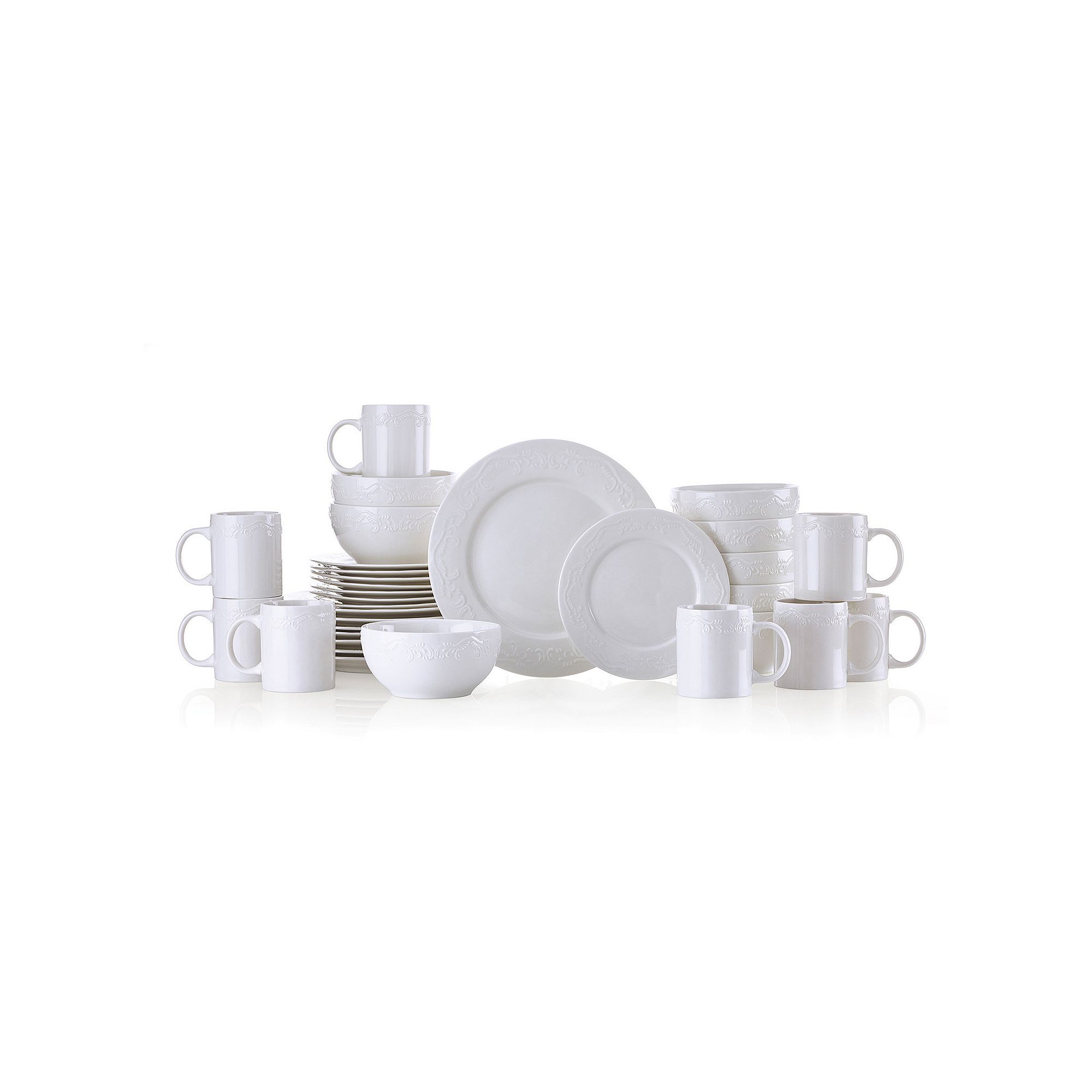 Pfaltzgraff Everyday Charlotte 32-pc. Dinnerware Set, White Grou