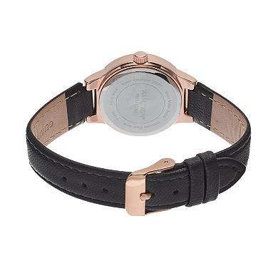 Armitron Women's Diamond Leather Watch - 75/5410BKRGBK