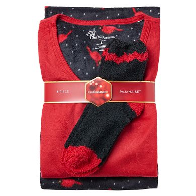 Women's Croft & Barrow® Pajamas: Soft & Cozy PJ Gift Set with Socks