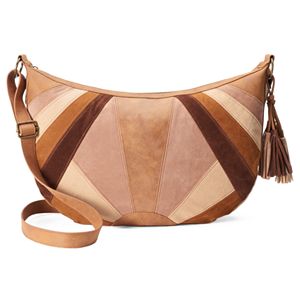 T-Shirt & Jeans Patchwork Hobo Crossbody Bag
