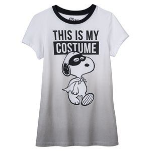 Girls 7-16 Peanuts Snoopy Halloween Ombre Graphic Tee