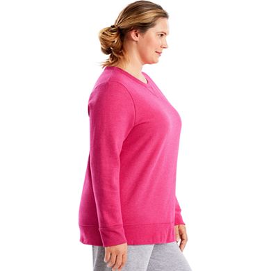 Plus Size Just My Size Fleece Crew Sweatshirt