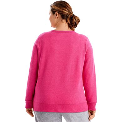 Plus Size Just My Size  Fleece Crew Sweatshirt