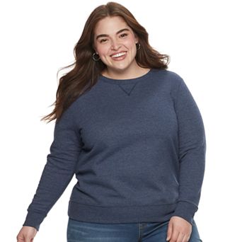 Plus Size Just My Size Fleece Crew Sweatshirt