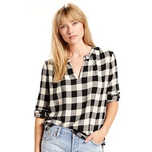 Women's Levi's Skye Checked Splitneck Top