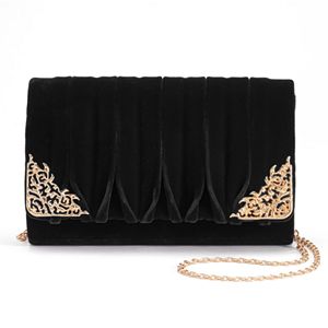 Lenore by La Regale Velvet Roll Clutch