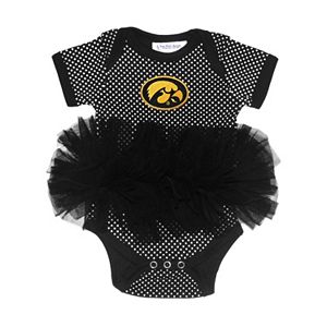Baby Two Feet Ahead Iowa Hawkeyes Pin Dot Tutu Bodysuit