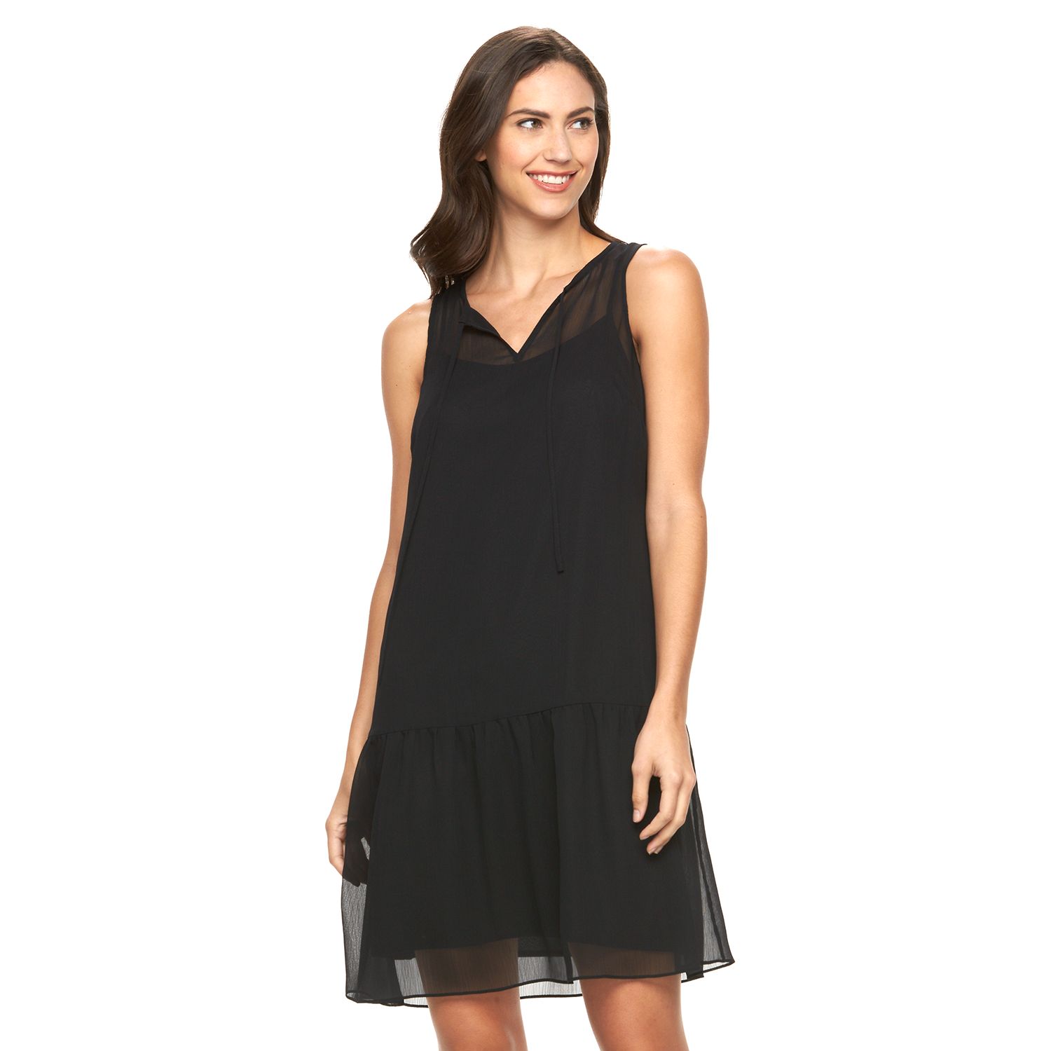 dropped waist shift dress