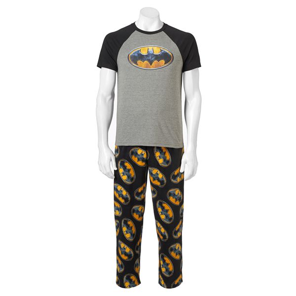 DC Comics Batman 2 Piece Pajama Set, Black, Size: 4 