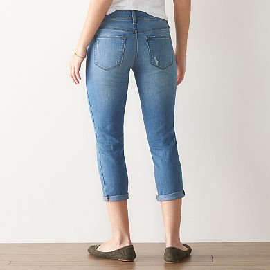 Women's Sonoma Goods For Life® Faded Cuffed Capri Jeans