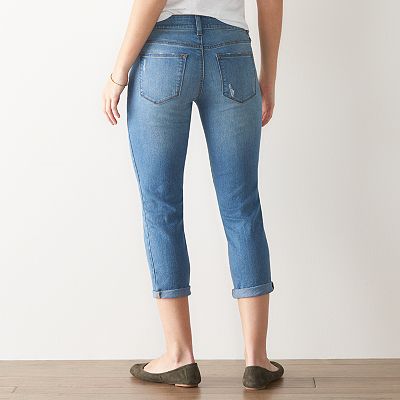 Women s Sonoma Goods For Life Faded Cuffed Capri Jeans