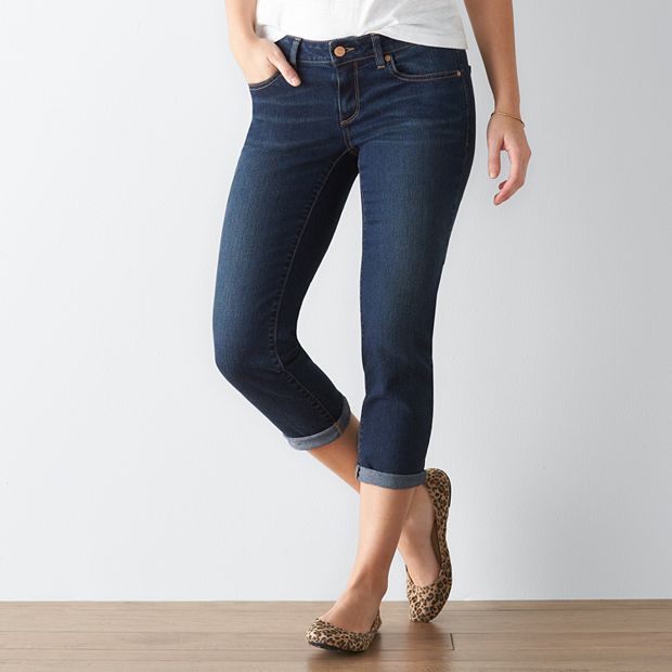 Kohls womens capri on sale jeans