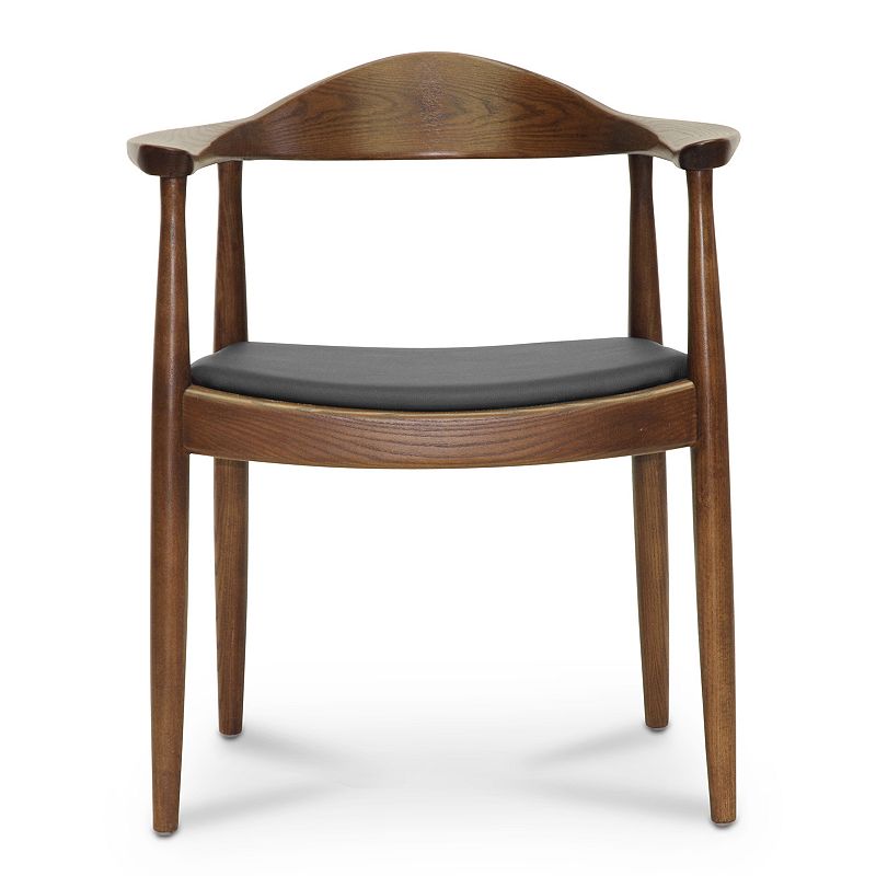 Baxton Studio Embick Mid-Century Modern Dining Chair, Dark Brown