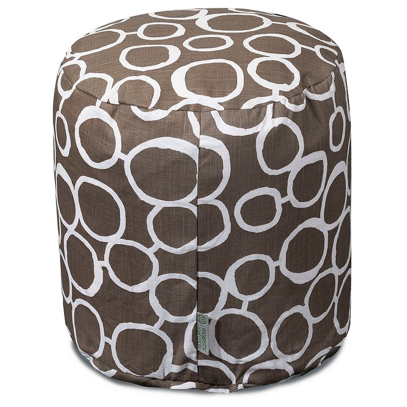 Majestic Home Goods Fusion Small Pouf Ottoman, Brown
